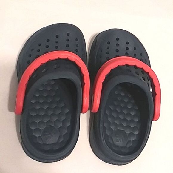 Joybees Harper Toddler Slip On Water Shoes Navy Pink ish Red Straps size 4 / 5 - Picture 7 of 12